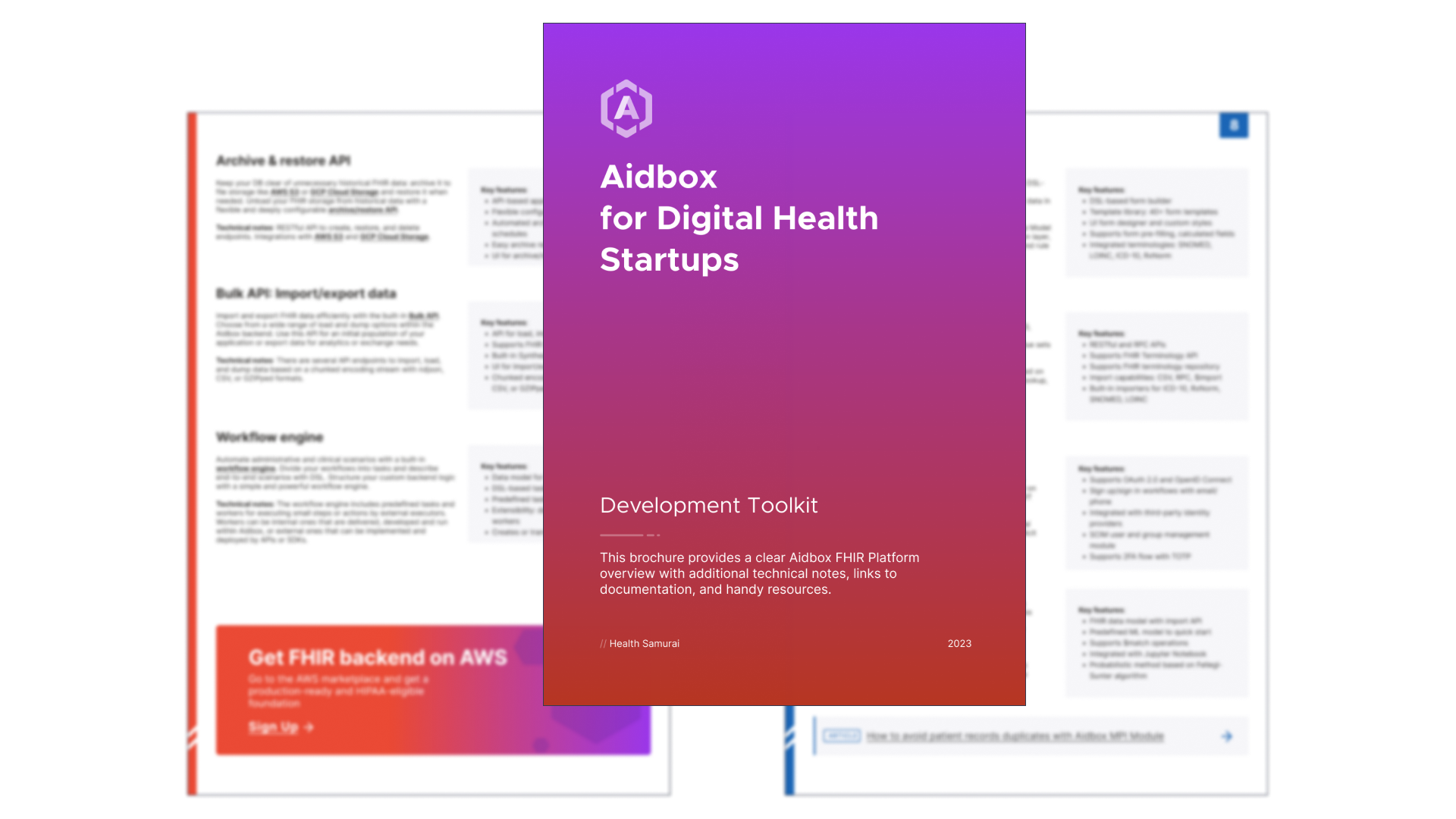 Aidbox for Startups Toolkit Brochure
