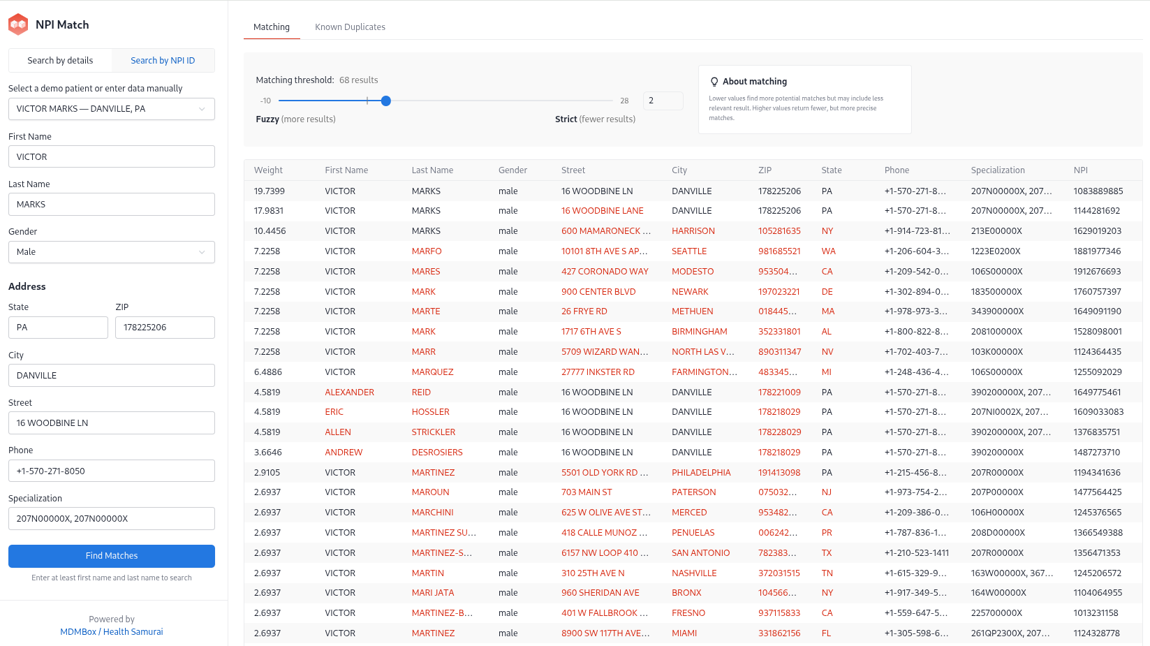 UI overview screenshot